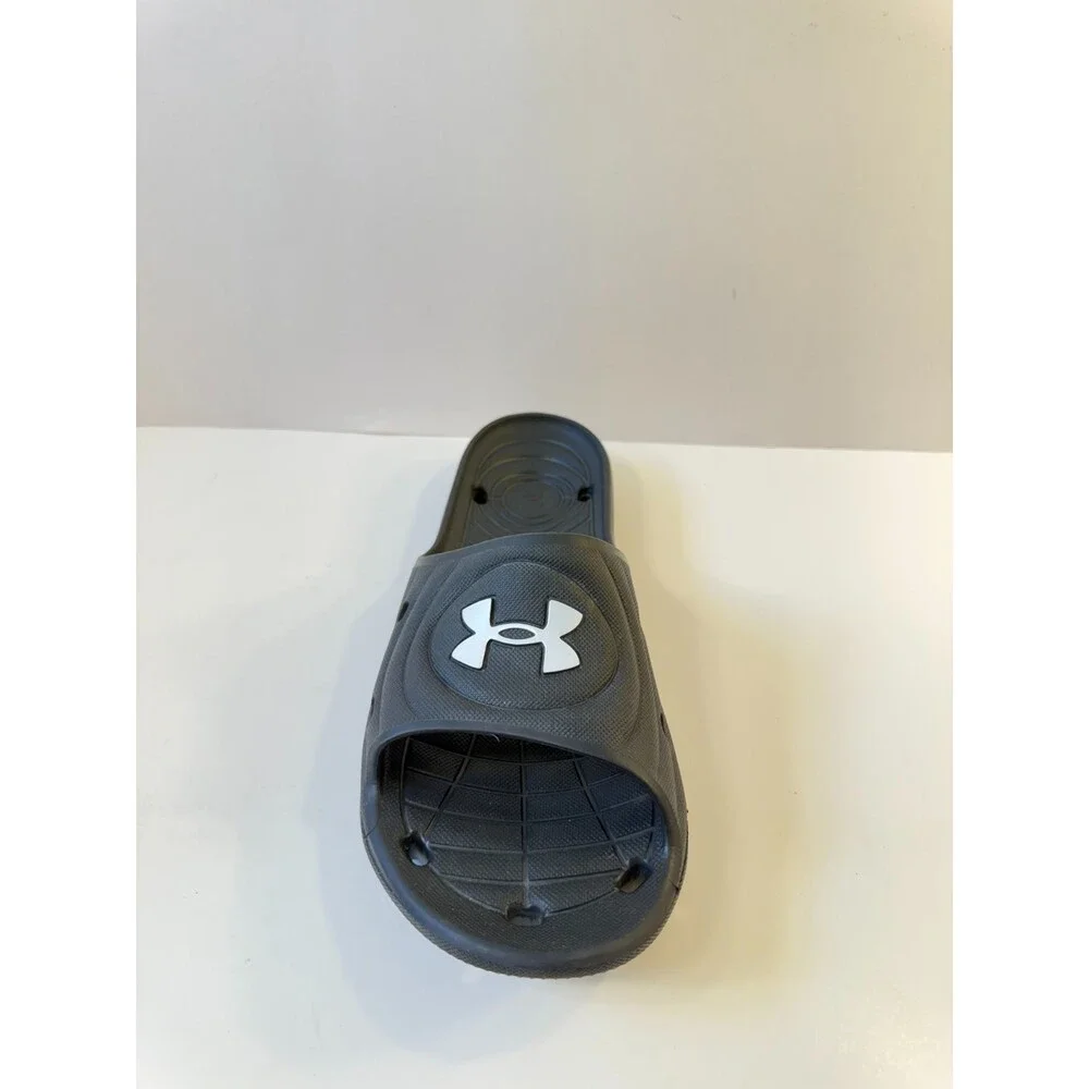 Under Armour Mens Sandals Black White US 10